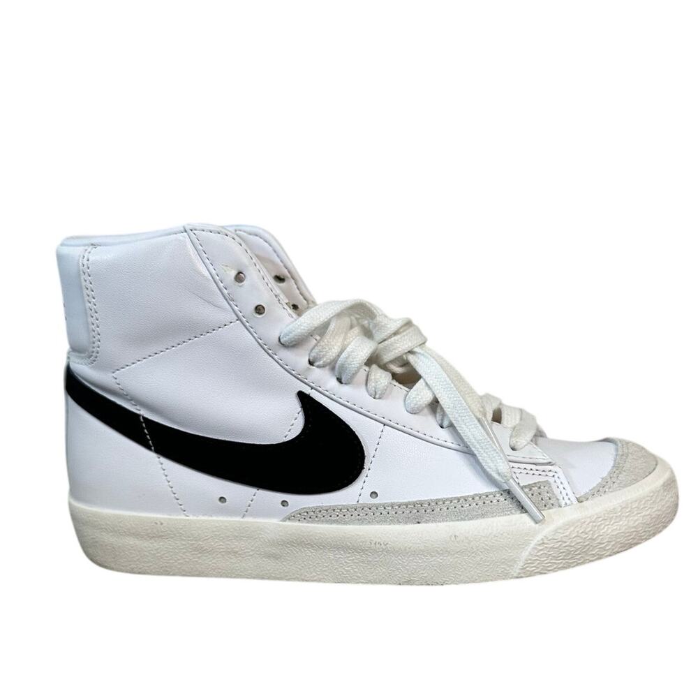Nike White and Black High-Top Sneakers